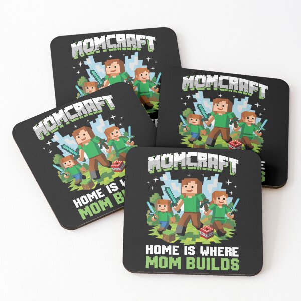Item preview, Momcraft Happy Mother Day Home Where Mom Builds Pixelated Gaming designed and sold by pansak.