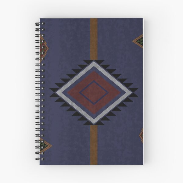 Item preview, area rug design in deep blue tones, inspired by American Western and cowboy culture designed and sold by Line-Aura.