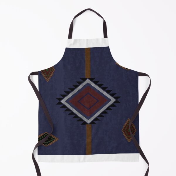 Item preview, area rug design in deep blue tones, inspired by American Western and cowboy culture designed and sold by Line-Aura.