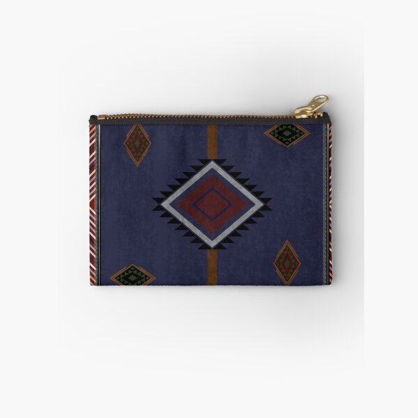 Item preview, area rug design in deep blue tones, inspired by American Western and cowboy culture designed and sold by Line-Aura.