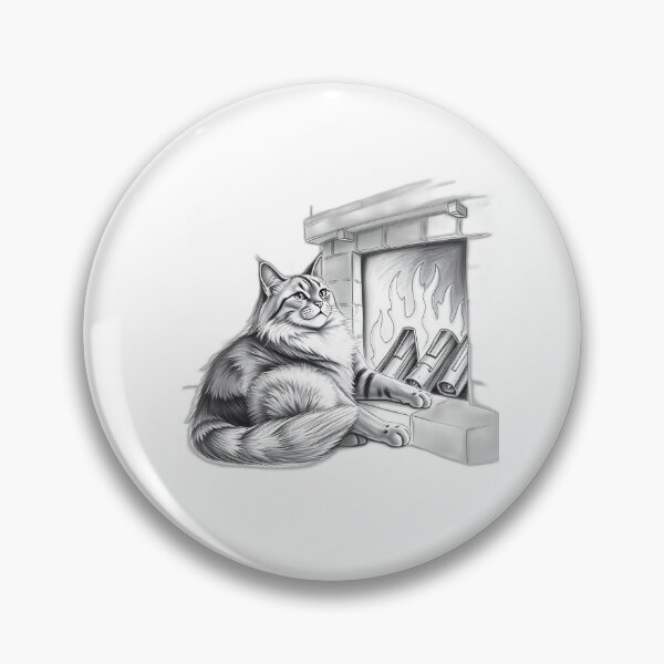 Item preview, Majestic Yule Cat Charcoal Sketch designed and sold by sharon1210.