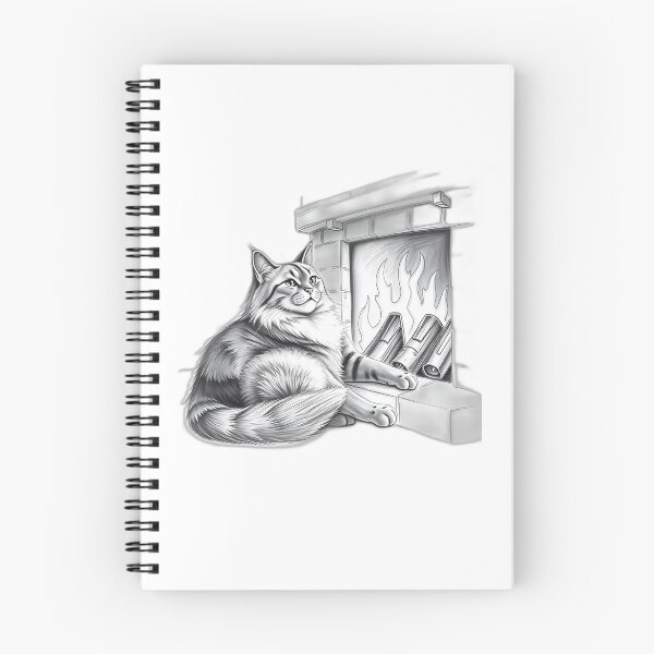 Item preview, Majestic Yule Cat Charcoal Sketch designed and sold by sharon1210.