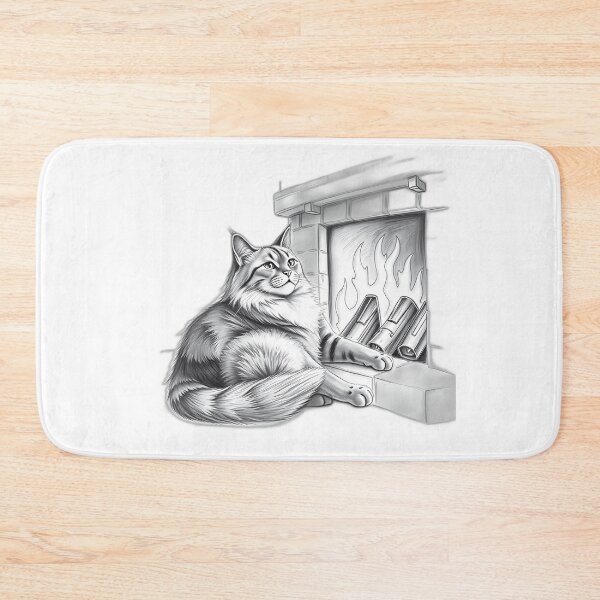 Item preview, Majestic Yule Cat Charcoal Sketch designed and sold by sharon1210.