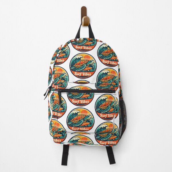 Item preview, Retro Surf Sea Turtle Badge Surf Vibes Patch Style designed and sold by zoughlal.