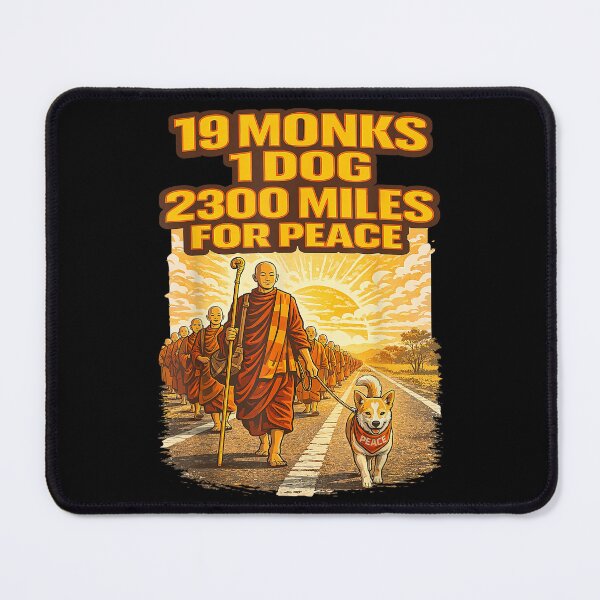 Item preview, 19 Monks 1 Dog 2300 Miles For Peace Buddhist Monks Inspirational Journey designed and sold by pansak.
