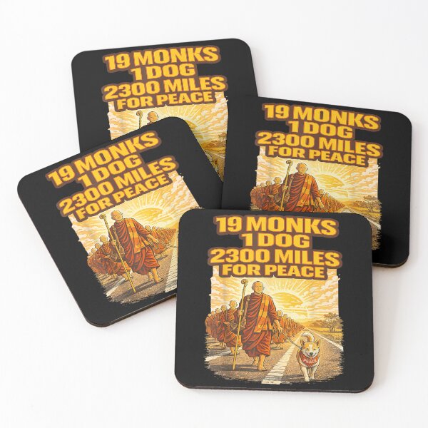 Item preview, 19 Monks 1 Dog 2300 Miles For Peace Buddhist Monks Inspirational Journey designed and sold by pansak.