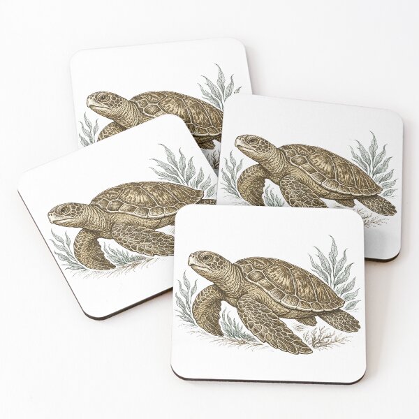 Item preview, Vintage Engraving Sea Turtle Ocean Guardian Naturalist Style designed and sold by zoughlal.