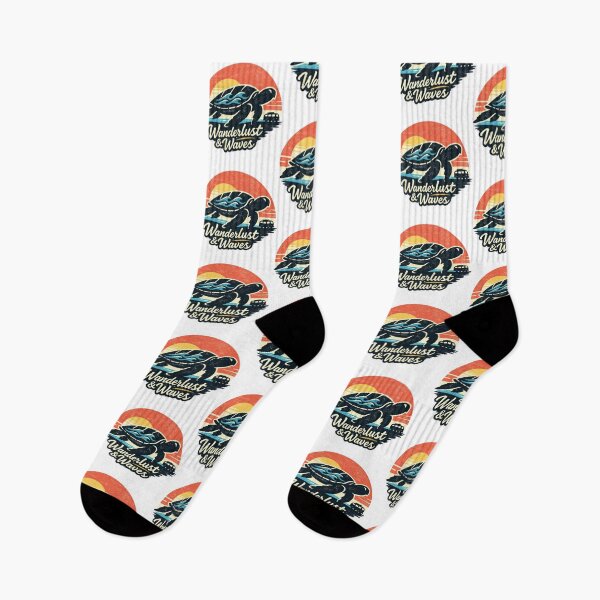 Item preview, Vanlife Surf Sea Turtle Sunset Wanderlust And Waves Retro Style designed and sold by zoughlal.