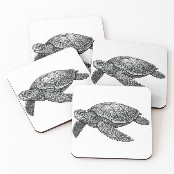Item preview, Ancient Sea Turtle Engraving With Polynesian Pattern Texture designed and sold by zoughlal.