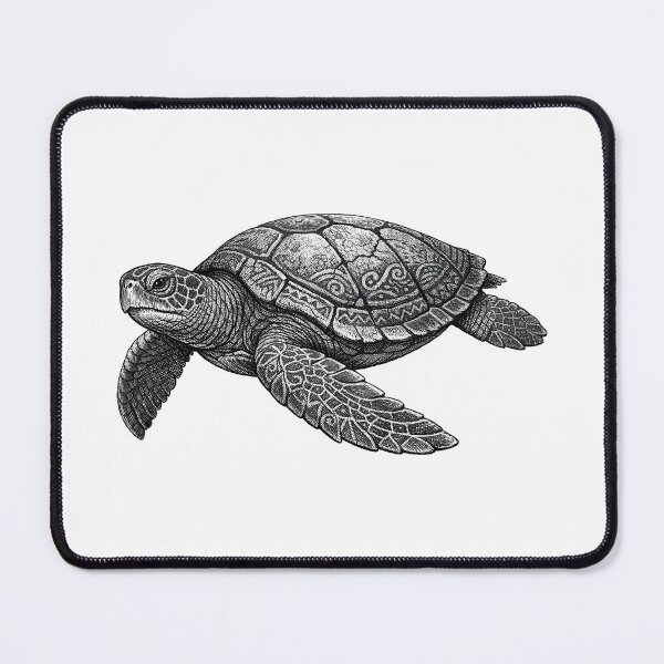Item preview, Ancient Sea Turtle Engraving With Polynesian Pattern Texture designed and sold by zoughlal.