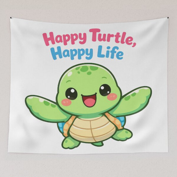 Item preview, Happy Sea Turtle Cute Smile Positivity Happy Turtle Happy Life designed and sold by zoughlal.