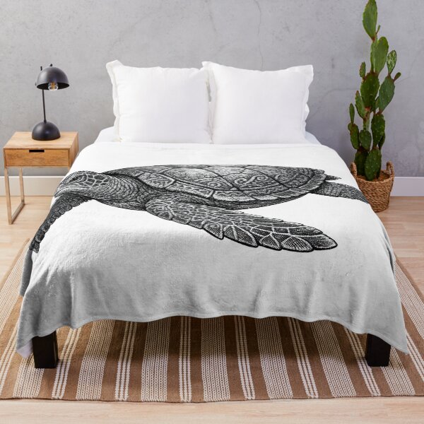 Item preview, Ancient Sea Turtle Engraving With Polynesian Pattern Texture designed and sold by zoughlal.