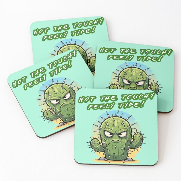 Item preview, Not the Touchy Feely Type Funny Cactus Cartoon designed and sold by FFPrints.