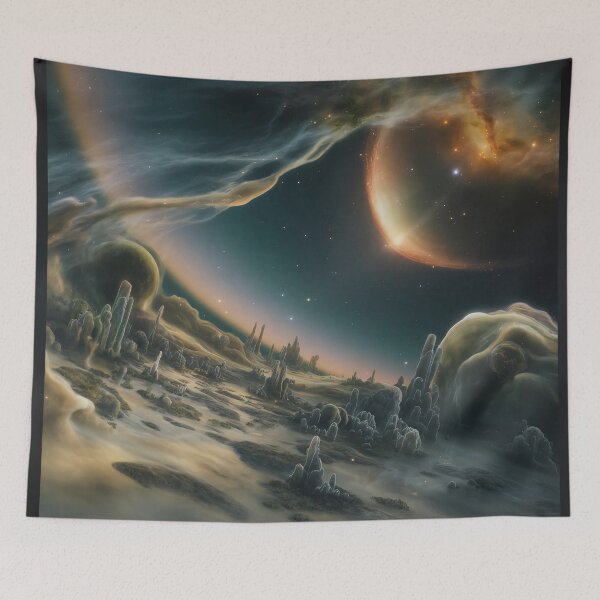 Item preview, Surreal Cosmic Landscape of a Distant Planet designed and sold by KiraChie.
