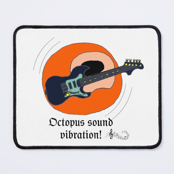 Item preview, Octopus Sounds Vibration Guitar Music Illustration designed and sold by Najomiartstudio.