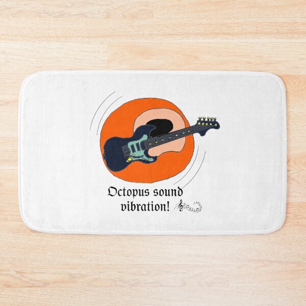 Item preview, Octopus Sounds Vibration Guitar Music Illustration designed and sold by Najomiartstudio.