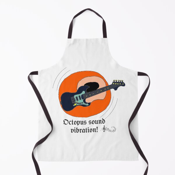 Item preview, Octopus Sounds Vibration Guitar Music Illustration designed and sold by Najomiartstudio.