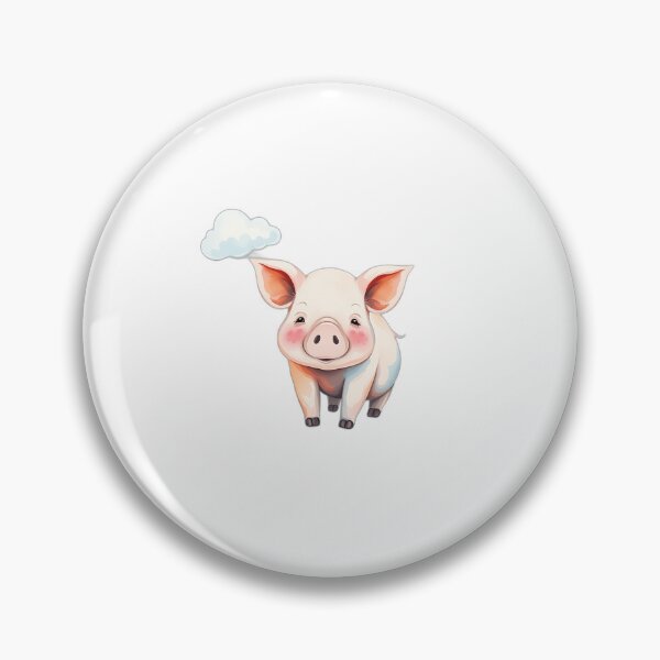 Item preview, Dreamy Watercolor Pig with Clouds and Stars designed and sold by sharon1210.