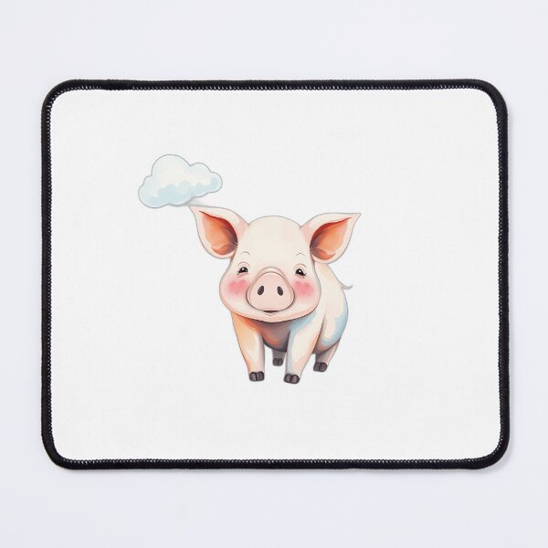 Item preview, Dreamy Watercolor Pig with Clouds and Stars designed and sold by sharon1210.