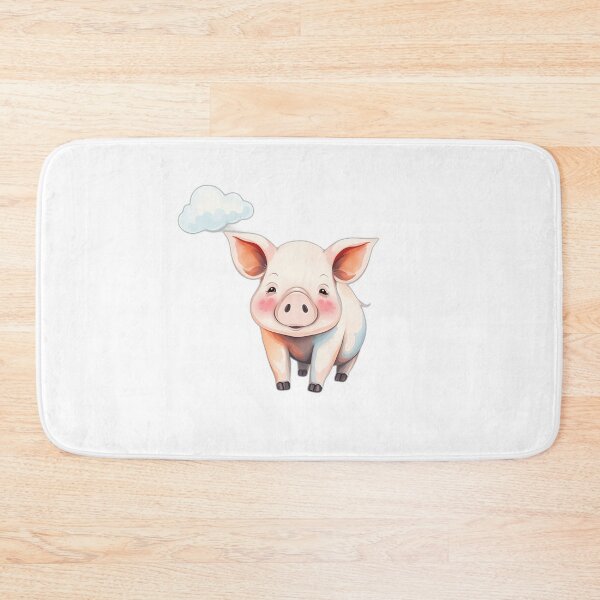 Item preview, Dreamy Watercolor Pig with Clouds and Stars designed and sold by sharon1210.