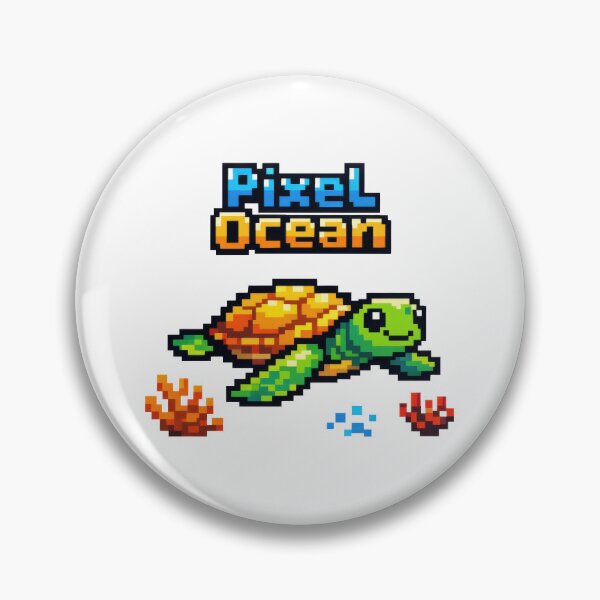 Item preview, Pixel Sea Turtle 8 Bit Underwater Pixel Ocean Retro Gaming designed and sold by zoughlal.
