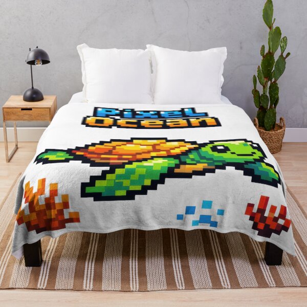 Item preview, Pixel Sea Turtle 8 Bit Underwater Pixel Ocean Retro Gaming designed and sold by zoughlal.