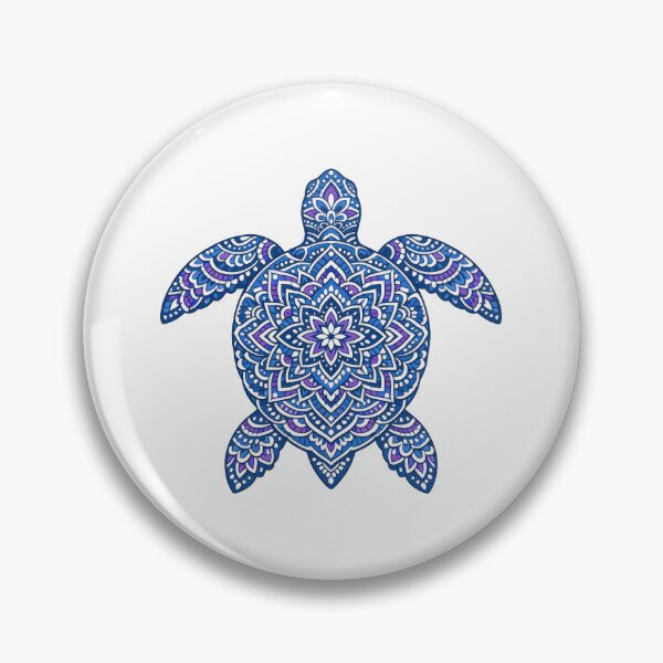 Item preview, Sea Turtle Mandala Silhouette Meditative Linework Pattern designed and sold by zoughlal.