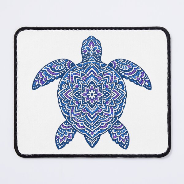 Item preview, Sea Turtle Mandala Silhouette Meditative Linework Pattern designed and sold by zoughlal.