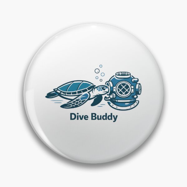 Item preview, Sea Turtle And Diver Helmet Line Art Dive Buddy Minimal designed and sold by zoughlal.