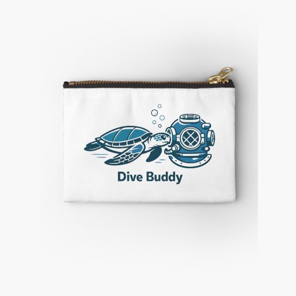 Item preview, Sea Turtle And Diver Helmet Line Art Dive Buddy Minimal designed and sold by zoughlal.