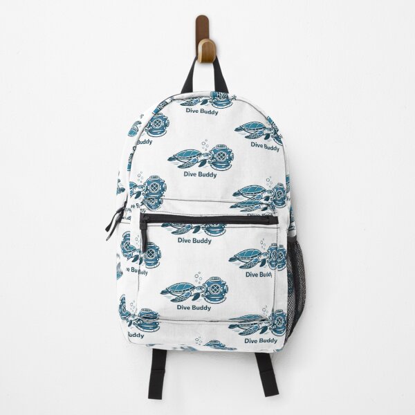 Item preview, Sea Turtle And Diver Helmet Line Art Dive Buddy Minimal designed and sold by zoughlal.