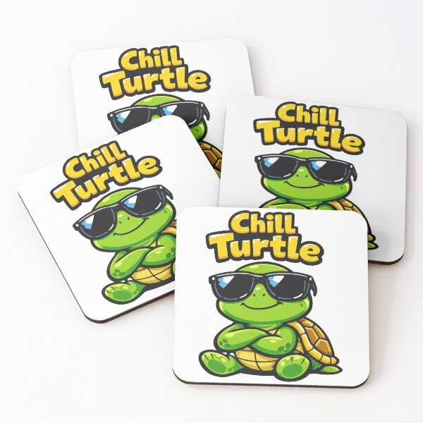 Item preview, Cartoon Sea Turtle With Sunglasses Chill Turtle Funny Vibe designed and sold by zoughlal.