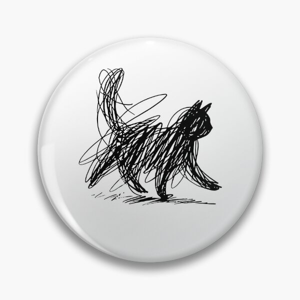 Item preview, Scribble Cat Abstract Sketch Minimalist Cat Art Lover designed and sold by pansak.