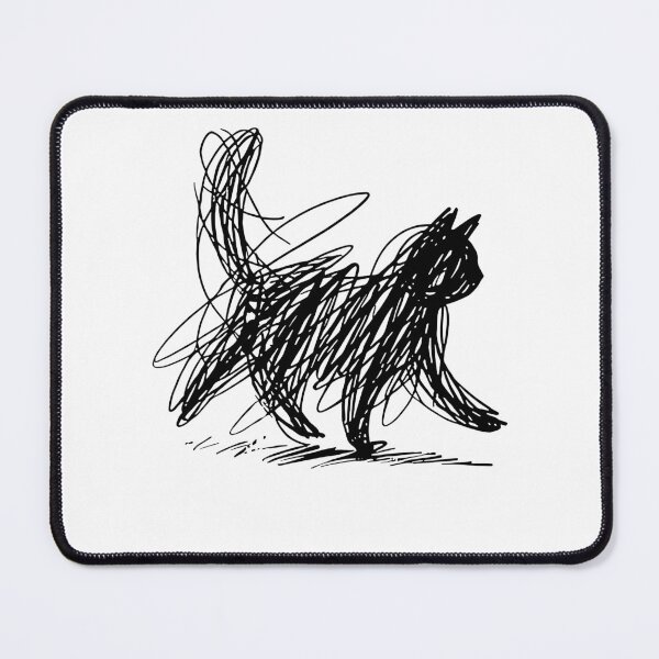 Item preview, Scribble Cat Abstract Sketch Minimalist Cat Art Lover designed and sold by pansak.