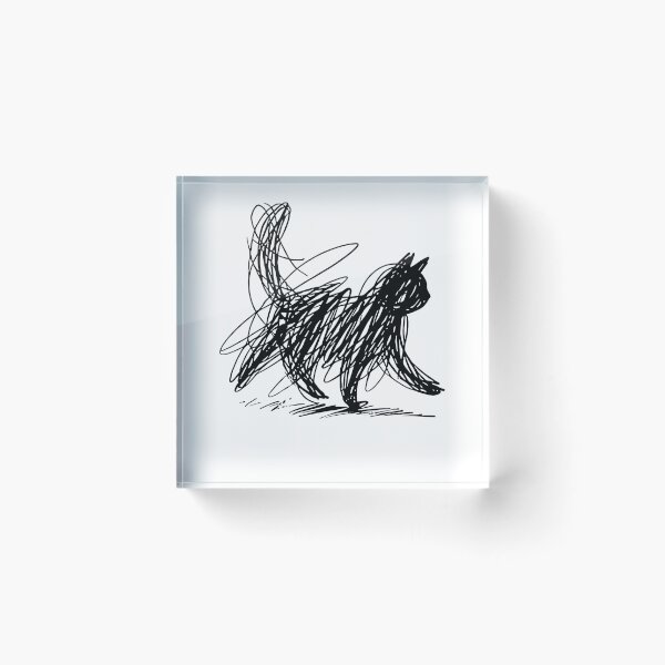 Item preview, Scribble Cat Abstract Sketch Minimalist Cat Art Lover designed and sold by pansak.