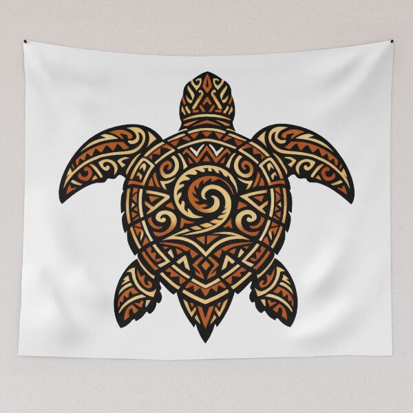 Item preview, Bold Tribal Sea Turtle Iconic Pattern Filled Silhouette designed and sold by zoughlal.