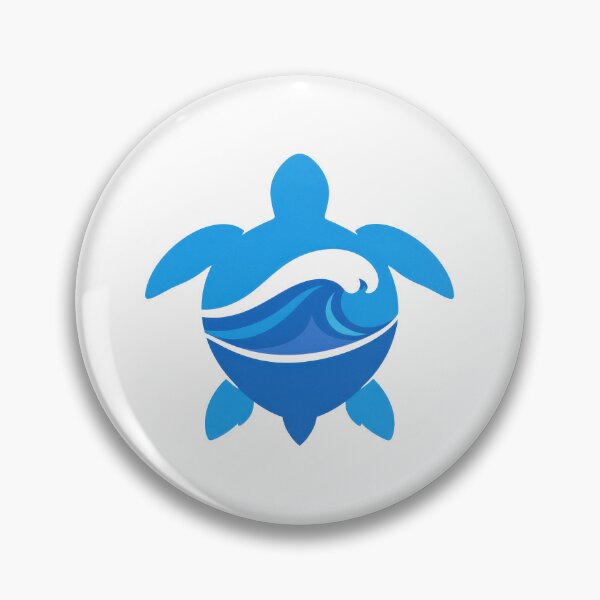 Item preview, Minimal Sea Turtle Silhouette With Ocean Wave Shell Motif designed and sold by zoughlal.