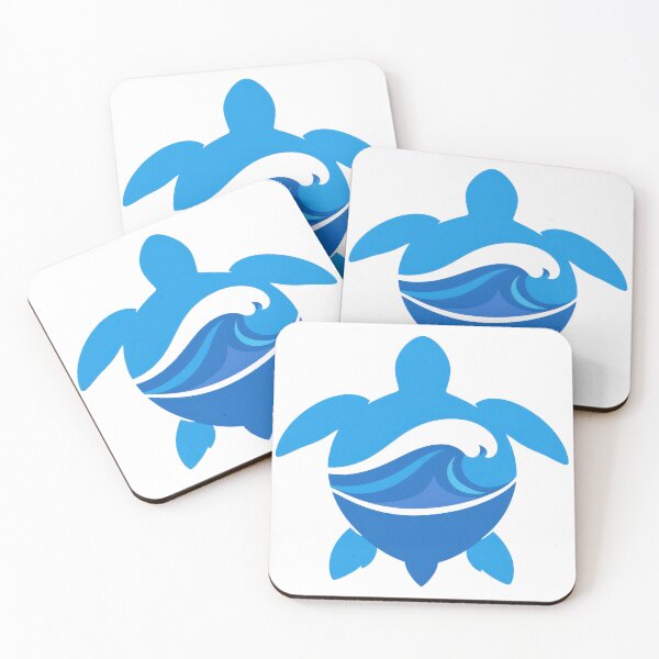Item preview, Minimal Sea Turtle Silhouette With Ocean Wave Shell Motif designed and sold by zoughlal.
