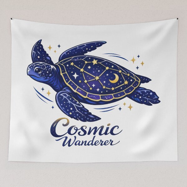 Item preview, Cosmic Sea Turtle Constellation Shell Cosmic Wanderer designed and sold by zoughlal.