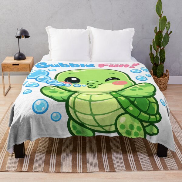 Item preview, Cute Sea Turtle Blowing Bubbles Playful Bubble Fun designed and sold by zoughlal.