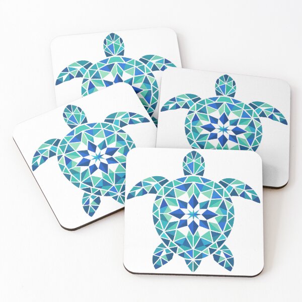 Item preview, Geometric Pattern Sea Turtle Contemporary Tessellated Silhouette designed and sold by zoughlal.