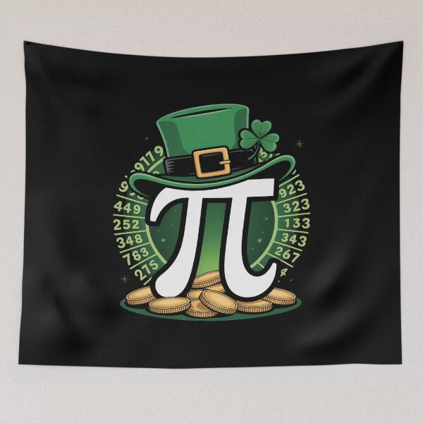 Item preview, St Patricks Day Happy Pi Day Math Science Irish Shamrocks designed and sold by catsdothingz.