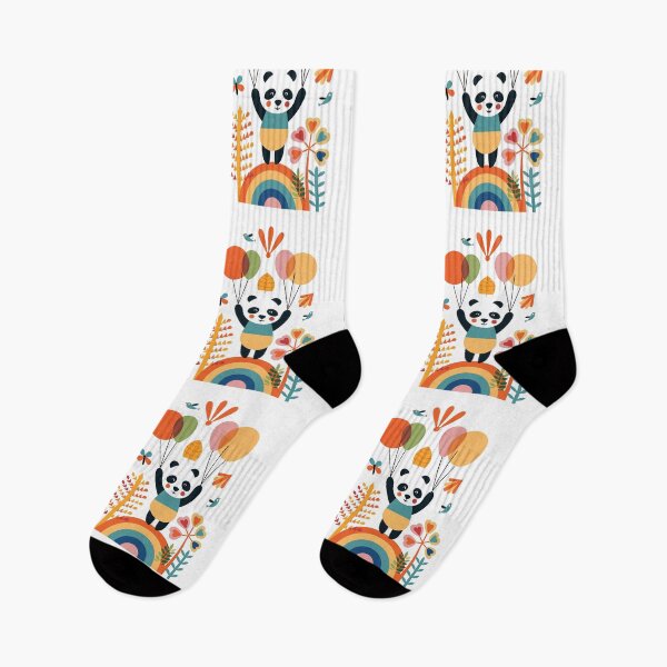 Item preview, Panda with Colorful Balloons designed and sold by paulrommer.