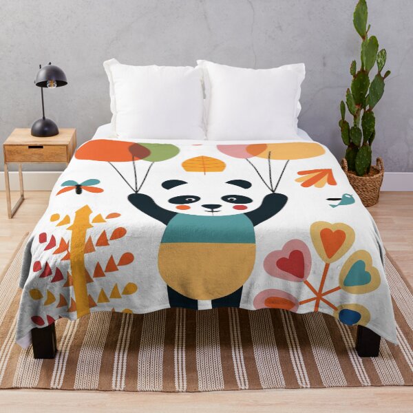 Item preview, Panda with Colorful Balloons designed and sold by paulrommer.