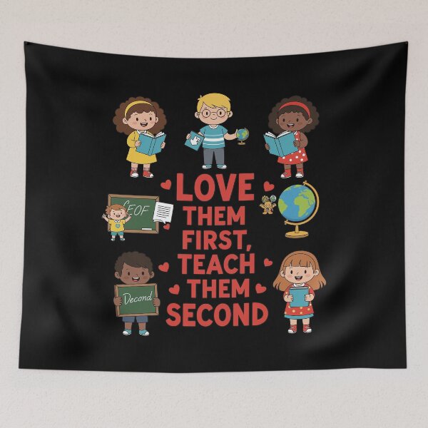 Item preview, Love Them First Teach Them Second Teacher Valentine designed and sold by OlakunleOloroz.