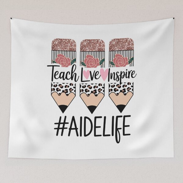 Item preview, Teach Love Inspire Aide Life Crayon designed and sold by catsdothingz.