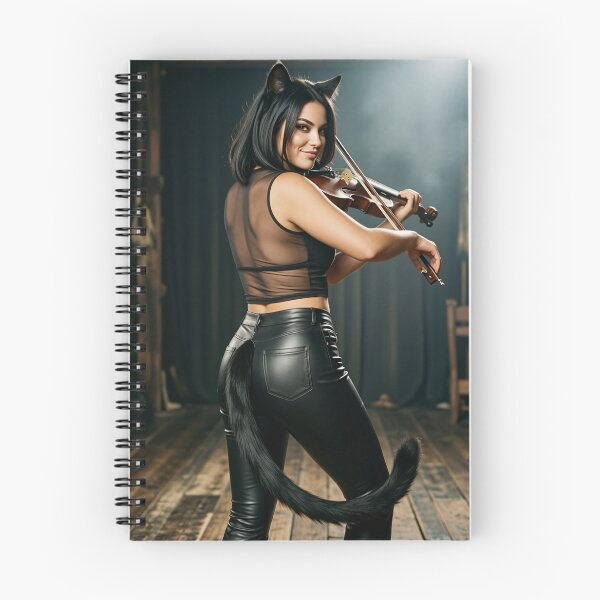 Item preview, Neko Fiddle Player in Sheer Top and Leather designed and sold by CathryneDelamort.