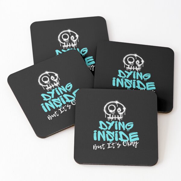 Item preview, Dying Inside But It's Okay | Sarcastic Graffiti Skull designed and sold by JB-designstudio.