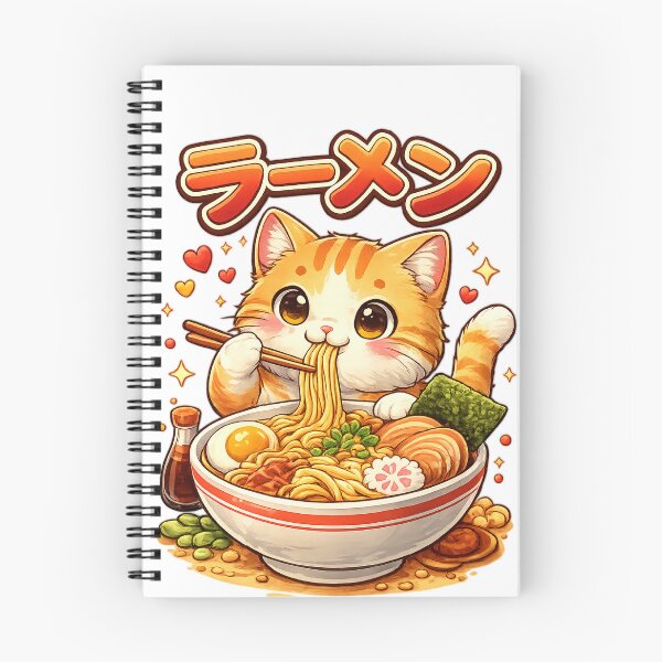 Item preview, Cutest cat eating Ramen designed and sold by drkhrse.