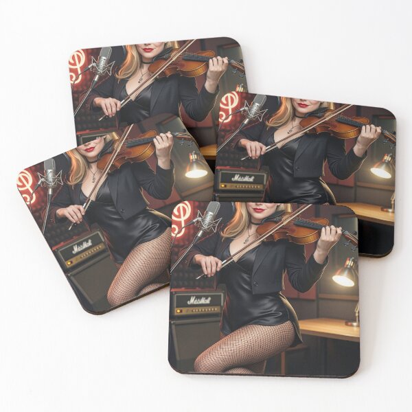 Item preview, Ilya Martin in black blazer playing her fiddle designed and sold by CathryneDelamort.
